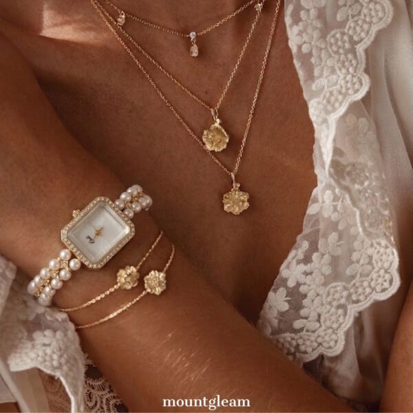 Elegant Pearl Watch for Women ?C Jewelry Style Bracelet & MOP Dial